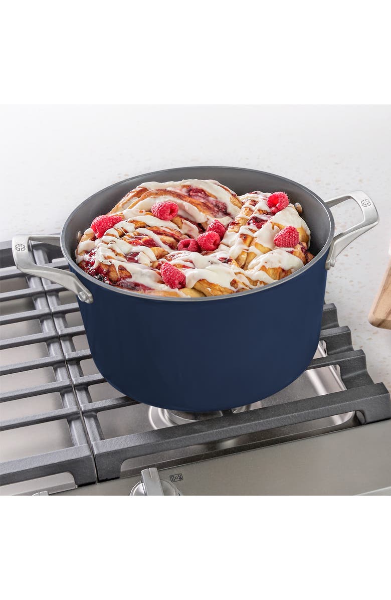 CALPHALON Premier Ceramic Nonstick 7-Quart Dutch Oven with Lid, Alternate, color, Blue