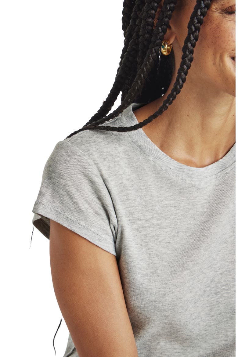 Faye Crewneck Tee, Alternate, color, HEATHER GREY