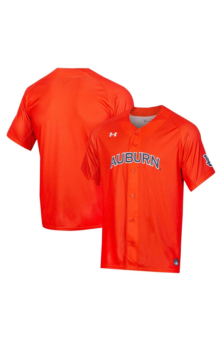 Under Armour Men's Under Armour Orange Auburn Tigers Replica Full-Button Baseball Jersey, Alternate, color, Orange
