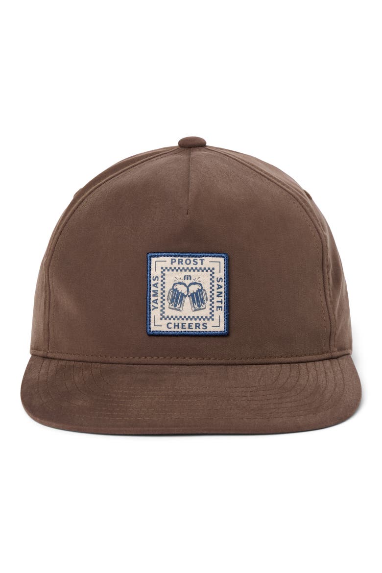 Cheers Snapback Baseball Cap, Main, color, CHOCOLATE BROWN