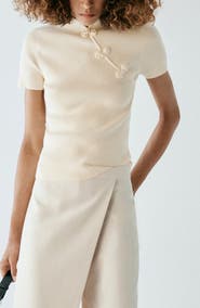 MANGO Asymmetric Neck Sweater