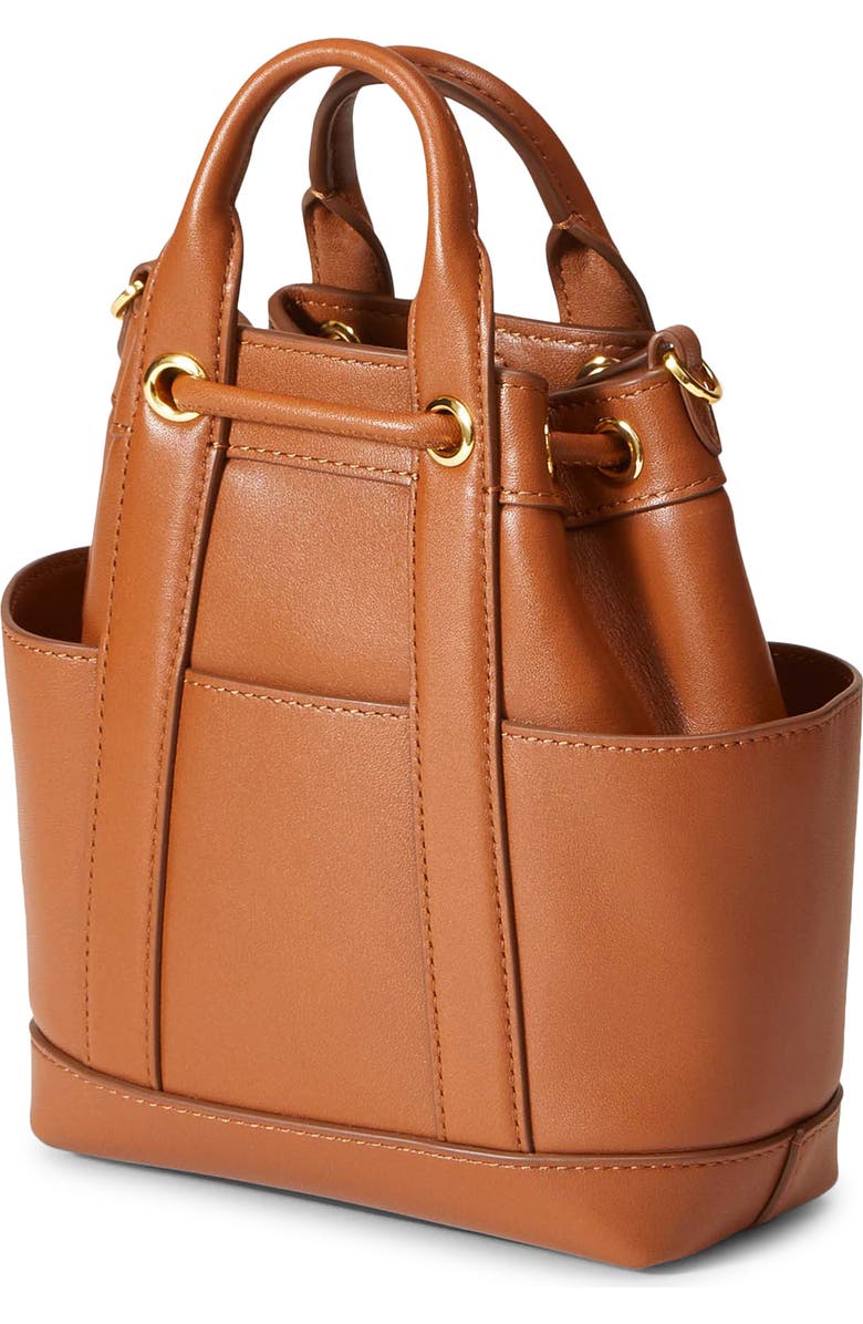 Veronica Beard Mini Goody Leather Bucket Bag, Alternate, color, Hazelwood