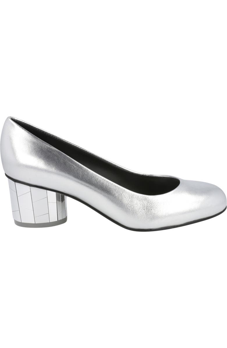 FERRAGAMO Farrah Mirror Heel Pump, Alternate, color, Silver