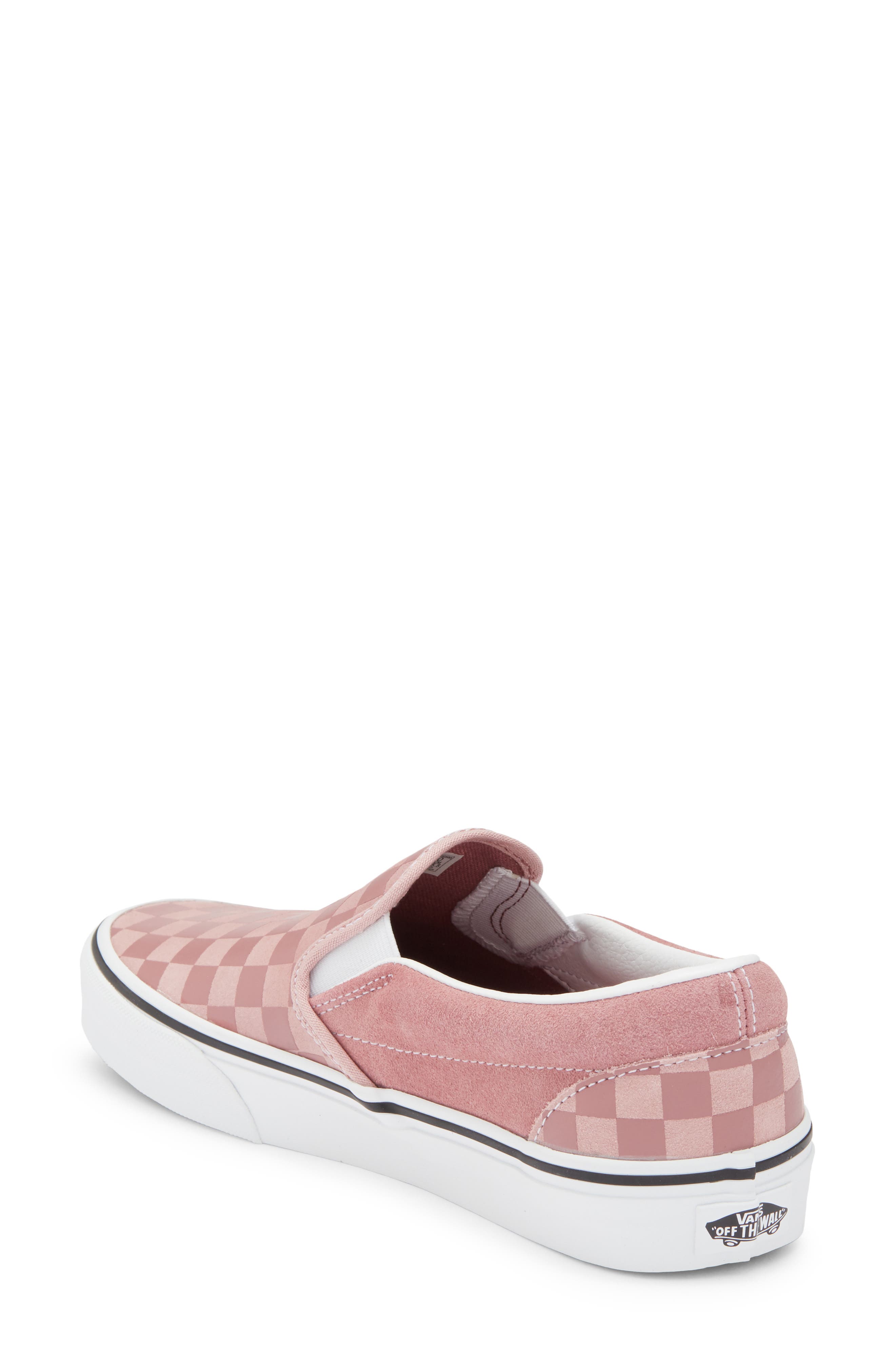 Gender Inclusive Classic Slip-On Sneaker, Alternate, color, CHECKERBOARD MAUVE