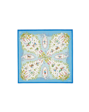 Fable England x Peter Rabbit Blue Narrative Silk Blend Square Scarf