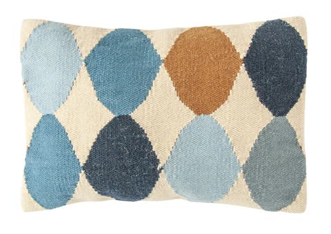 Woven Wool Blend Pattern Lumbar Pillow, Multicolor