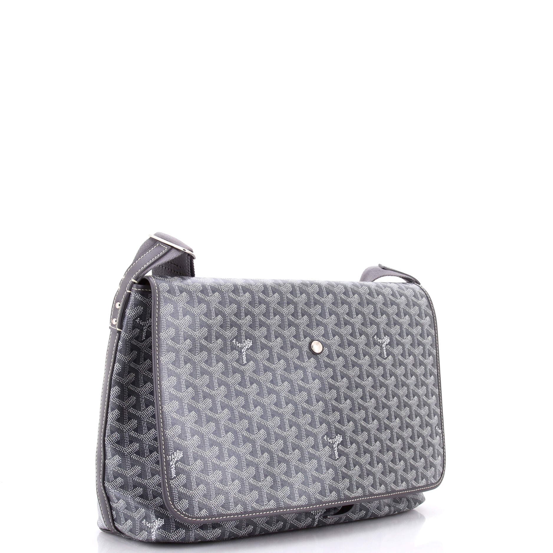 Pre-Owned Goyard Capetien Messenger Bag Coated Canvas, Alternate, color, Gray