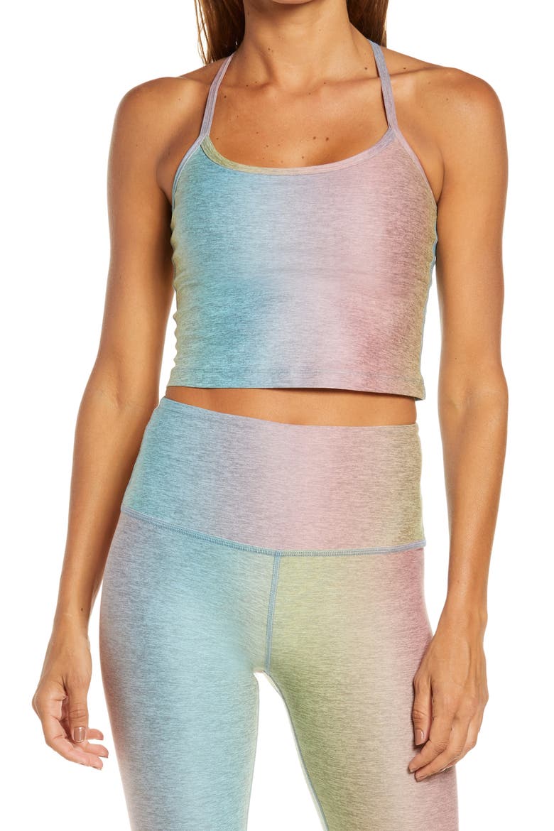 Space Dye Racerback Tank, Main, color, SILVER MIST PRISMATIC