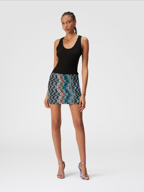 Missoni Zigzag Wool-cotton Mini Skirt In Multicoloured