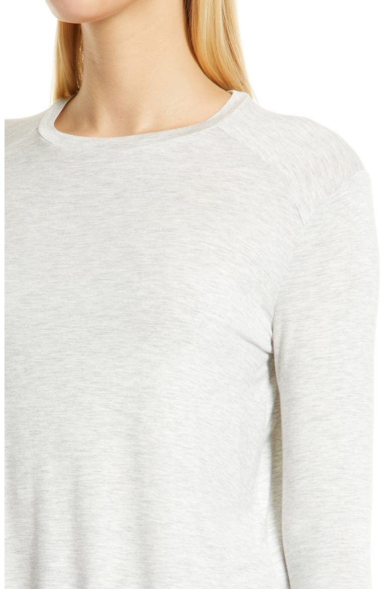 Long Sleeve Shirttail Hem Shirt, Alternate, color, GREY LIGHT HEATHER