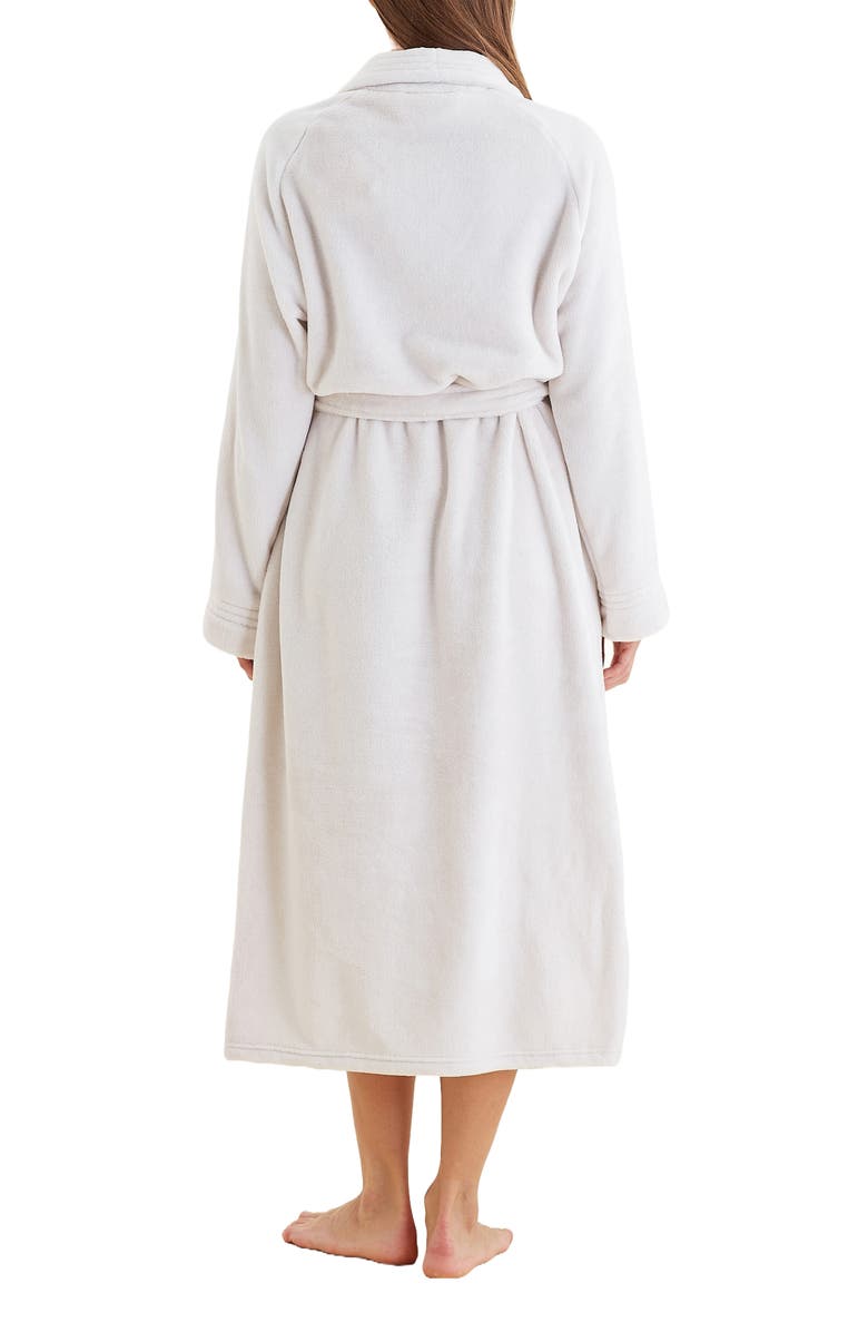 Papinelle Long Plush Robe, Alternate, color, Ecru