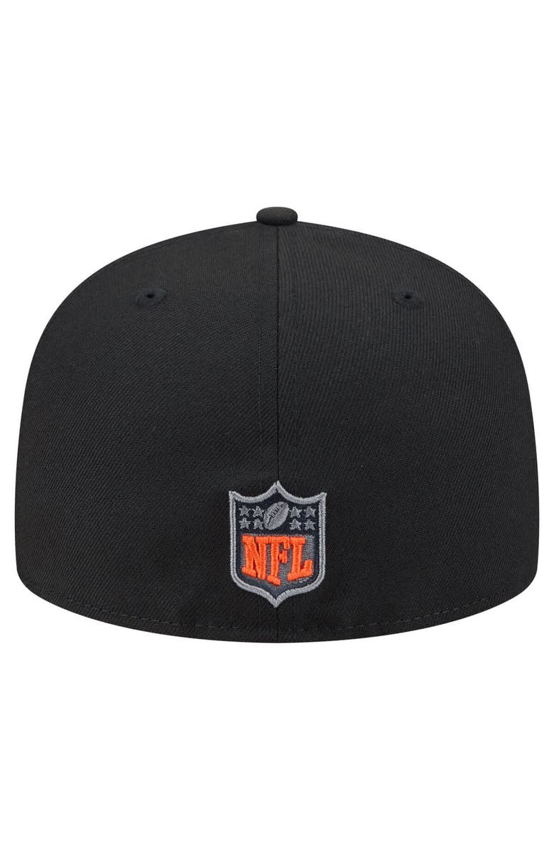 New Era Men's New Era  Black Chicago Bears Color Pop 59FIFTY Fitted Hat, Alternate, color, Black