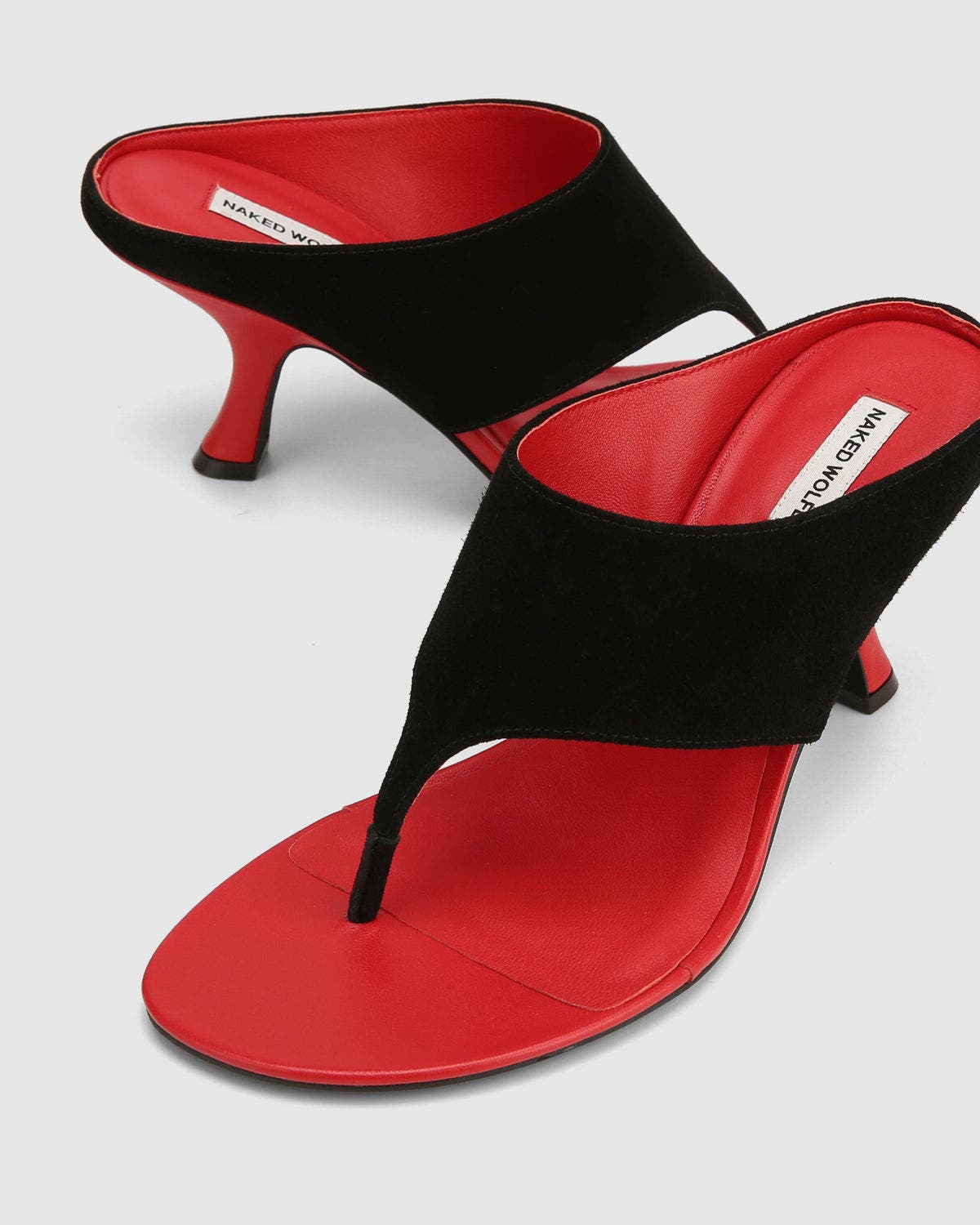 Naked Wolfe Mercer Black Suede, Alternate, color, Black/Red