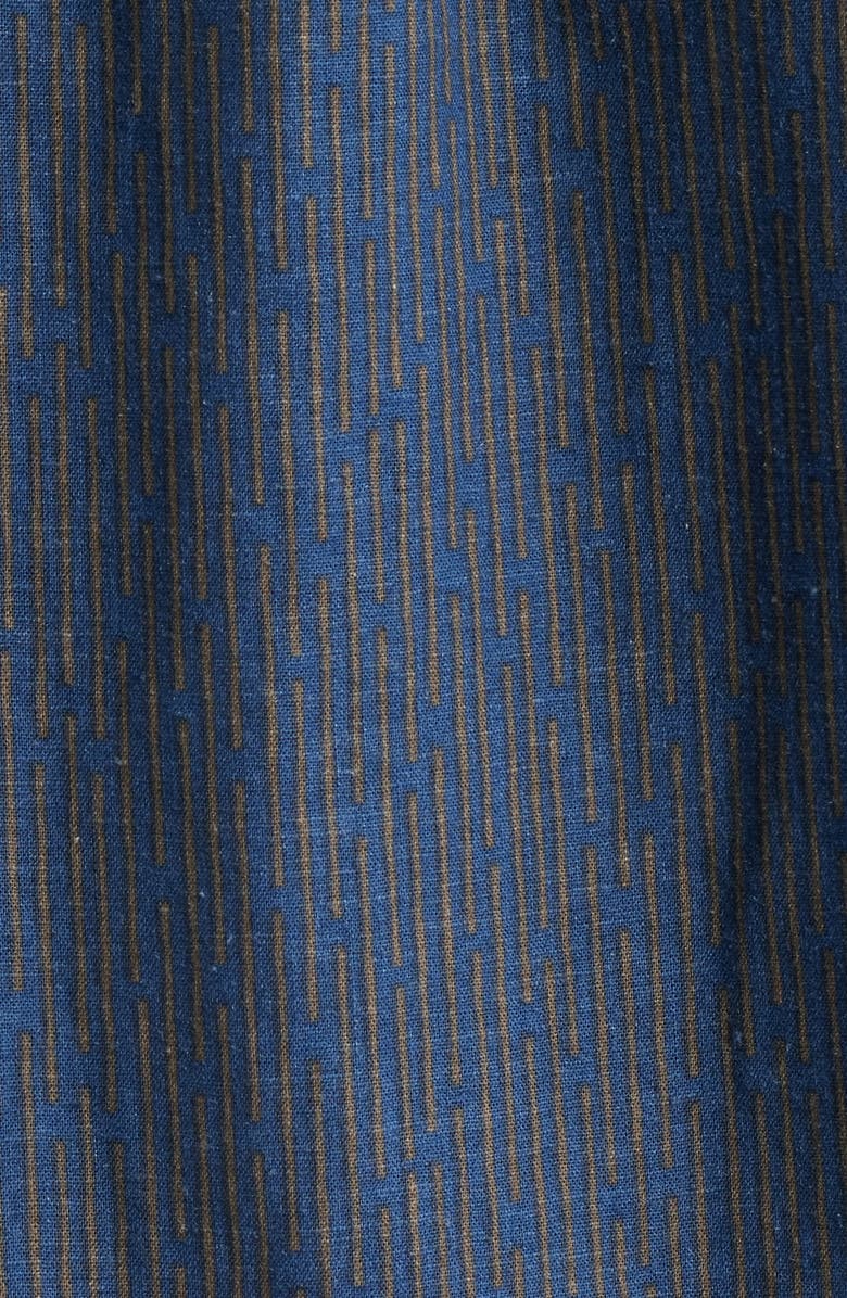 Rails Atlas Stripe Linen Blend Camp Shirt, Alternate, color, Navy Cedar Vertical