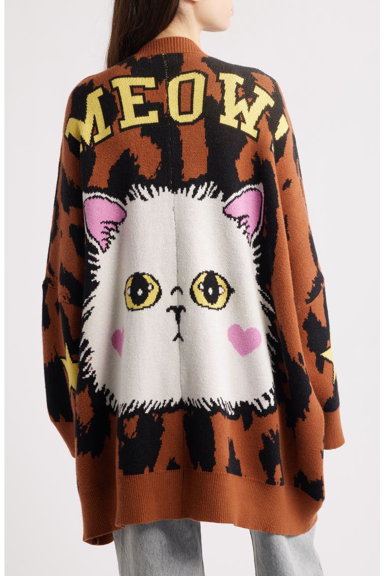 Leopard Oversize Cardigan, Alternate, color, LEOPARD