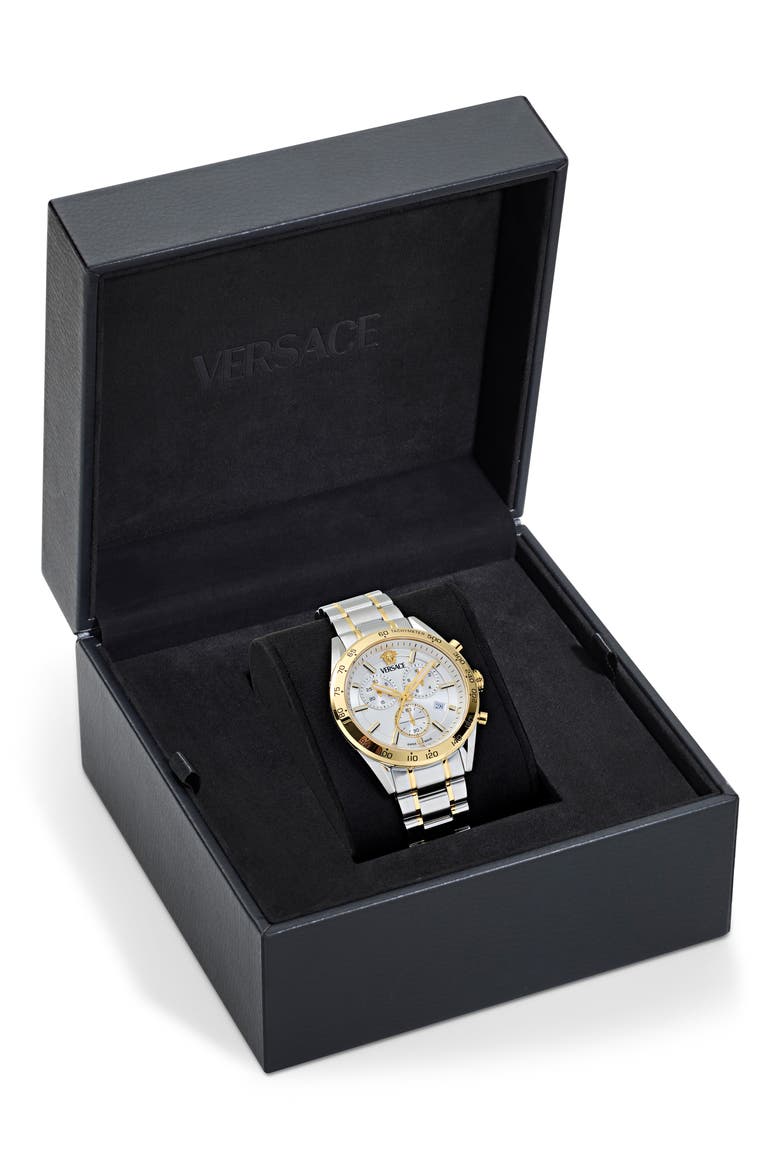 V-Code Chronograph Bracelet Watch, 41mm, Alternate, color, TWO TONE