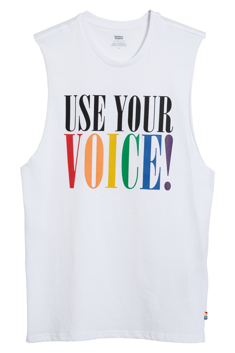 Levi's® Community Pride Sleeveless Graphic Tee, Alternate, color, PRIDE WHITE