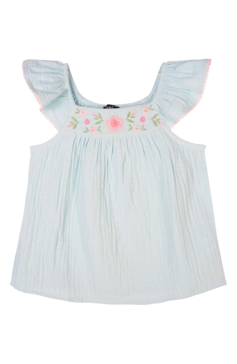 Zunie Kids' Embroidered Gauze Top & Shorts Set, Alternate, color,