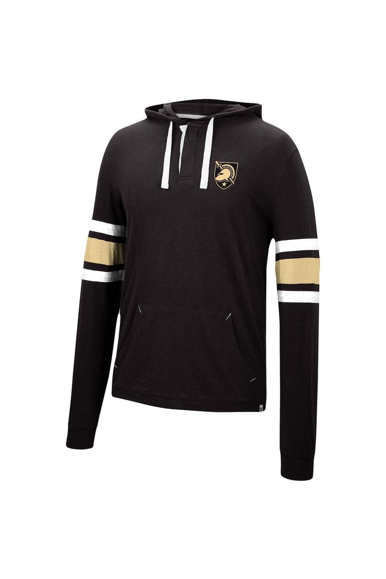 Men's Colosseum Black Army Black Knights Lebowski Hoodie Long Sleeve T-Shirt, Alternate, color, Black