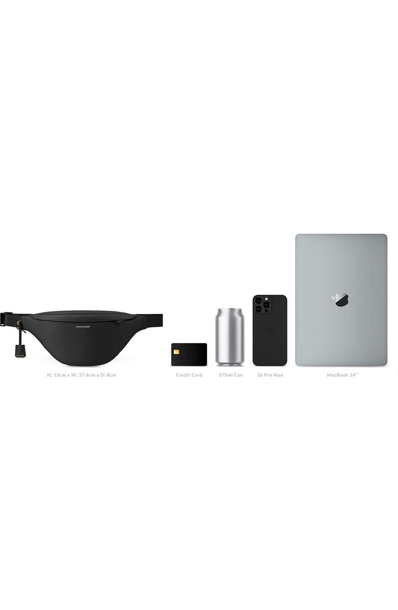 MAISON de SABRÉ Large Leather Sling Bag, Alternate, color, Black Caviar