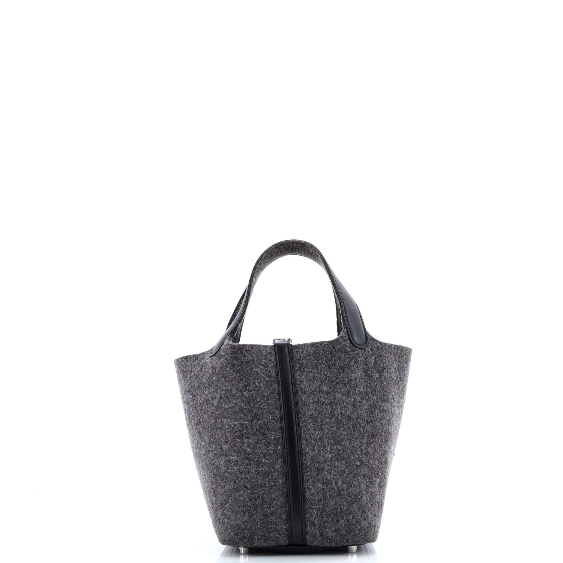 Picotin Lock Bag Felt with Leather PM, Alternate, color, Grey