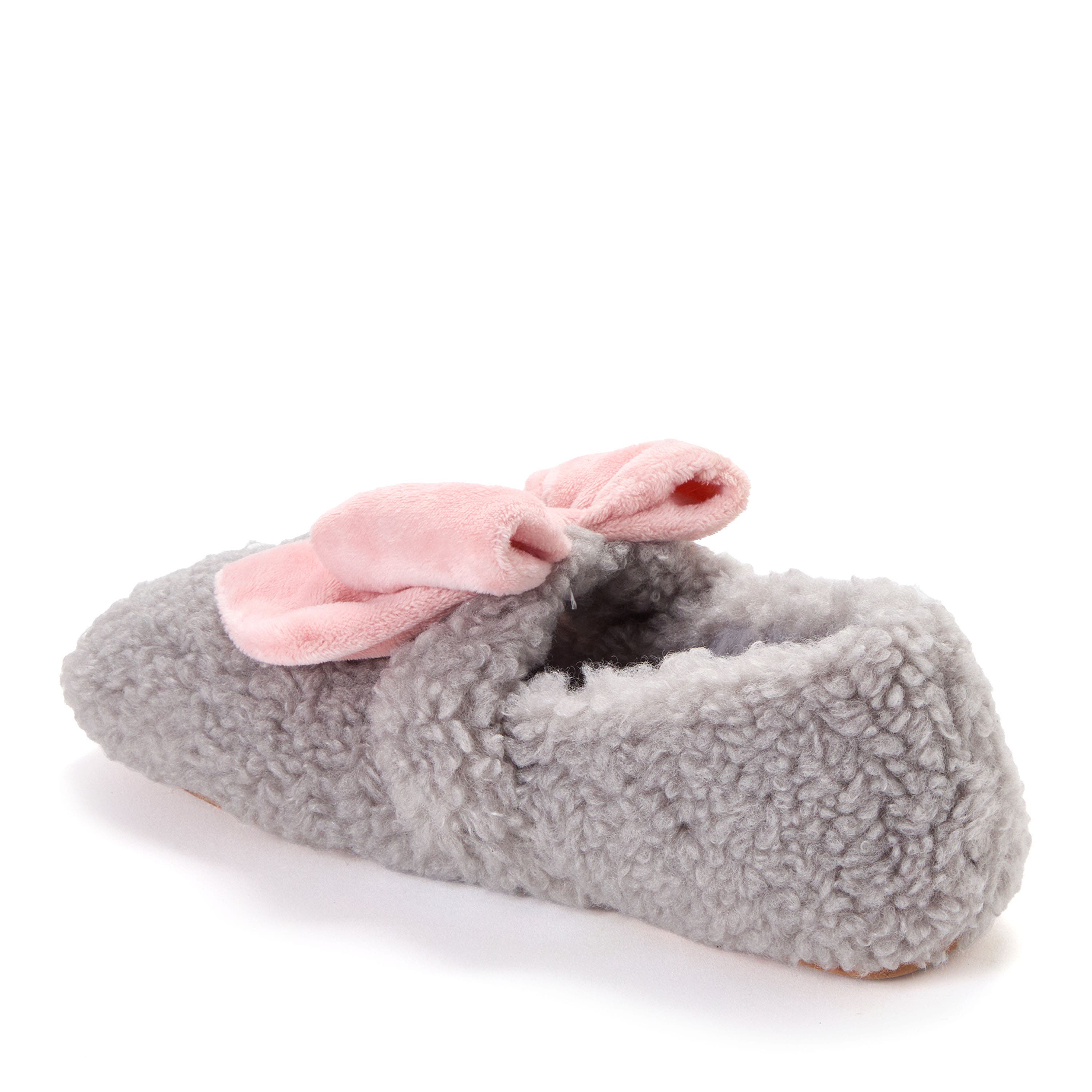 DEARFOAMS Maryanne Luxe Teddy Maryjane, Alternate, color, Grey