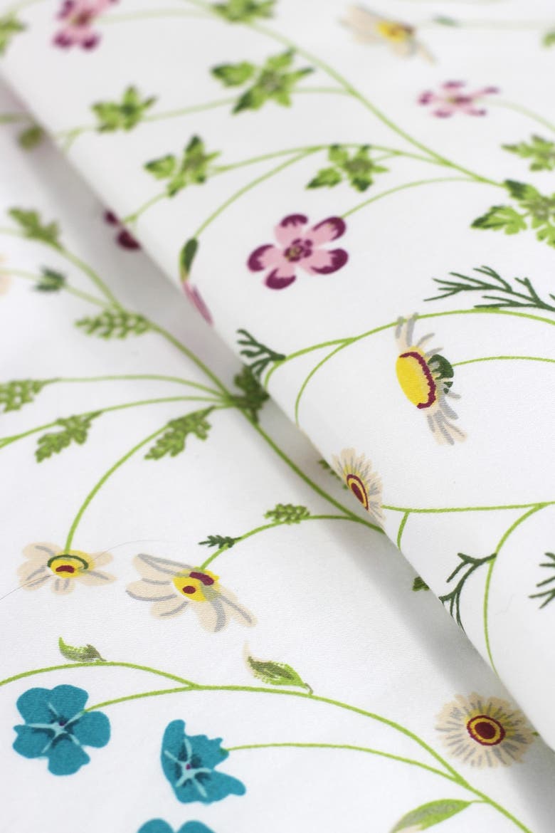 400 Thread Count 3-Piece Cotton Wildflower Duvet Set, Alternate, color, MULTI