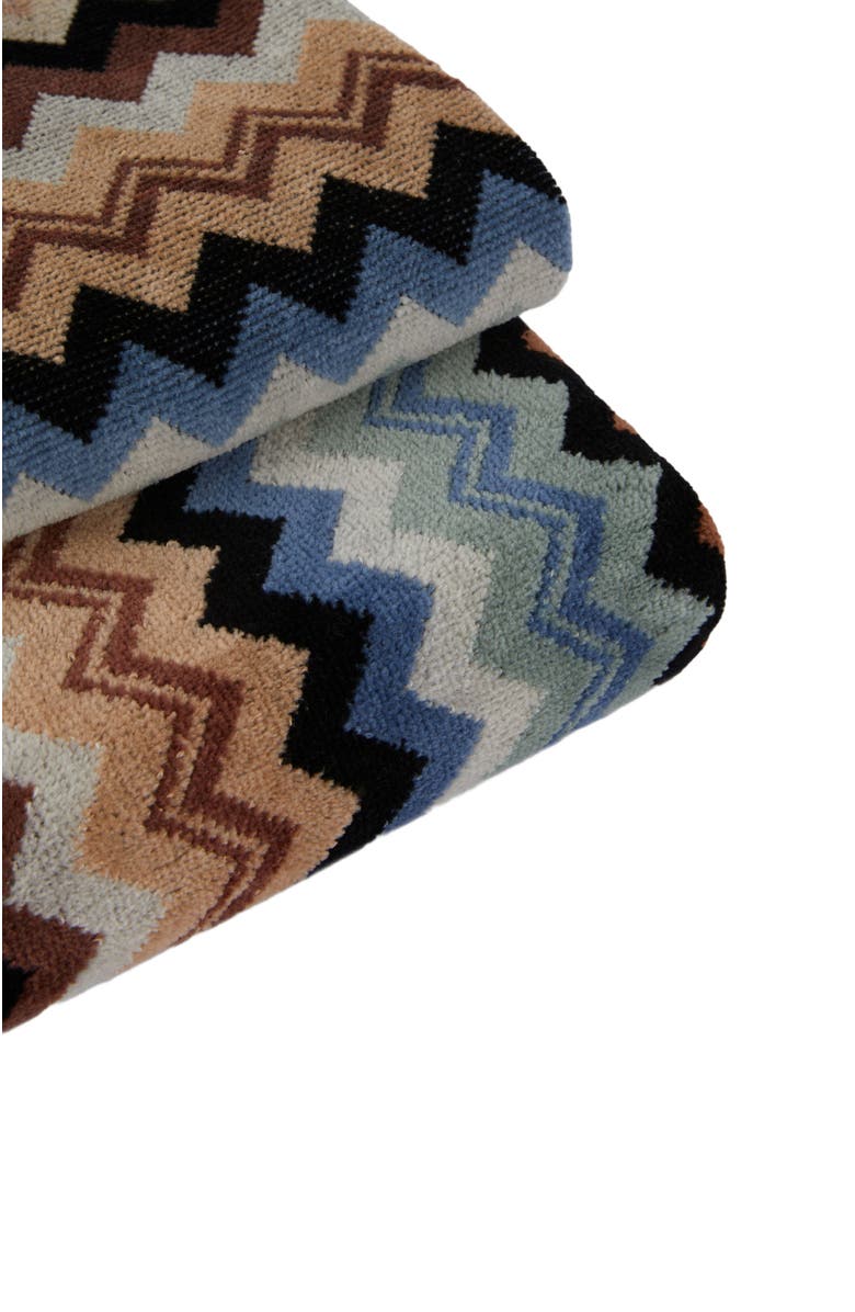 Missoni Home Pair Of Adam Cotton Terry Towels, Alternate, color, Black