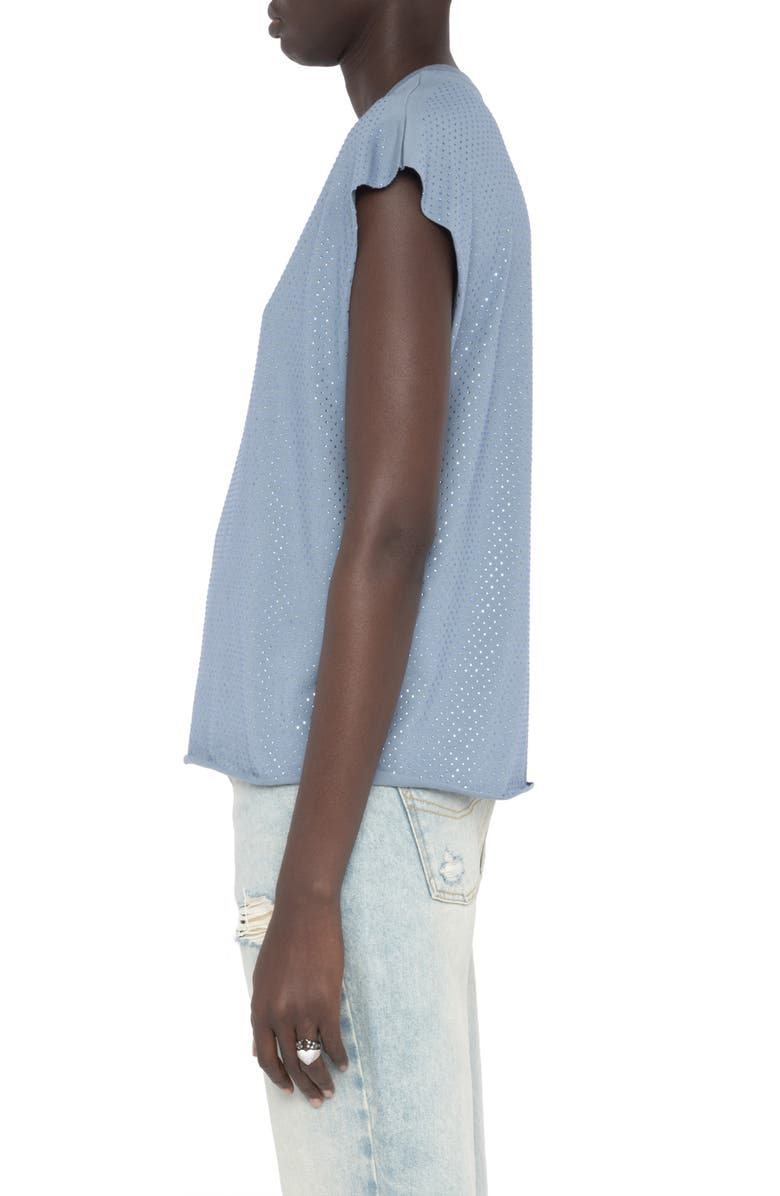 Zadig & Voltaire Cloe Strass Crystal Embellished Dolman Sleeve Top, Alternate, color, Sixtine