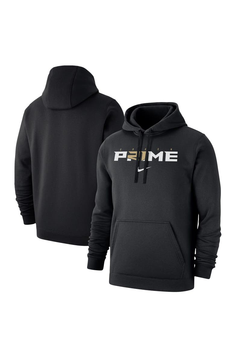 Nike Men's Nike Deion Sanders Black Coach Prime Club Fleece Pullover Hoodie, Main, color, 
