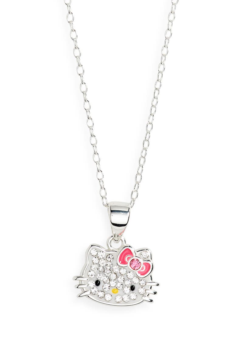 Jacmel x Sanrio Hello Kitty<sup>®</sup> Pavé Crystal Pendant Necklace, Main, color, 