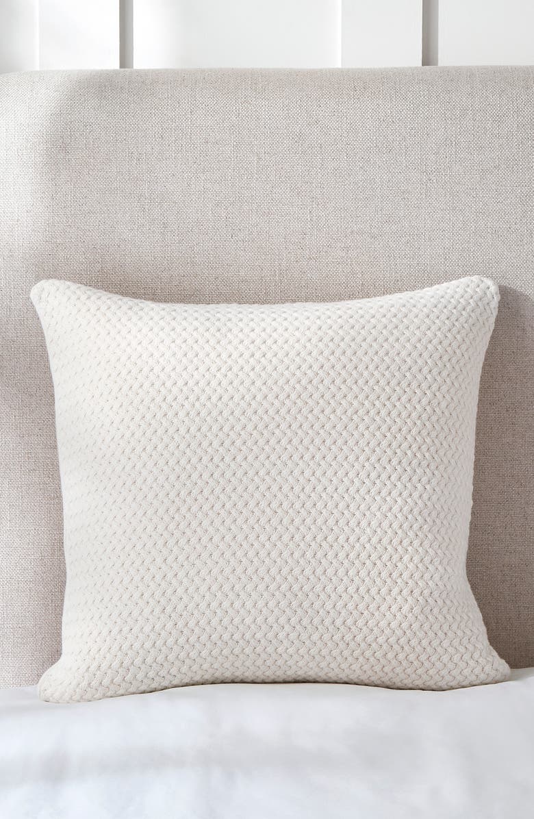 The White Company Manon Lambswool Blend Knit Cushion Cover, Main, color, 