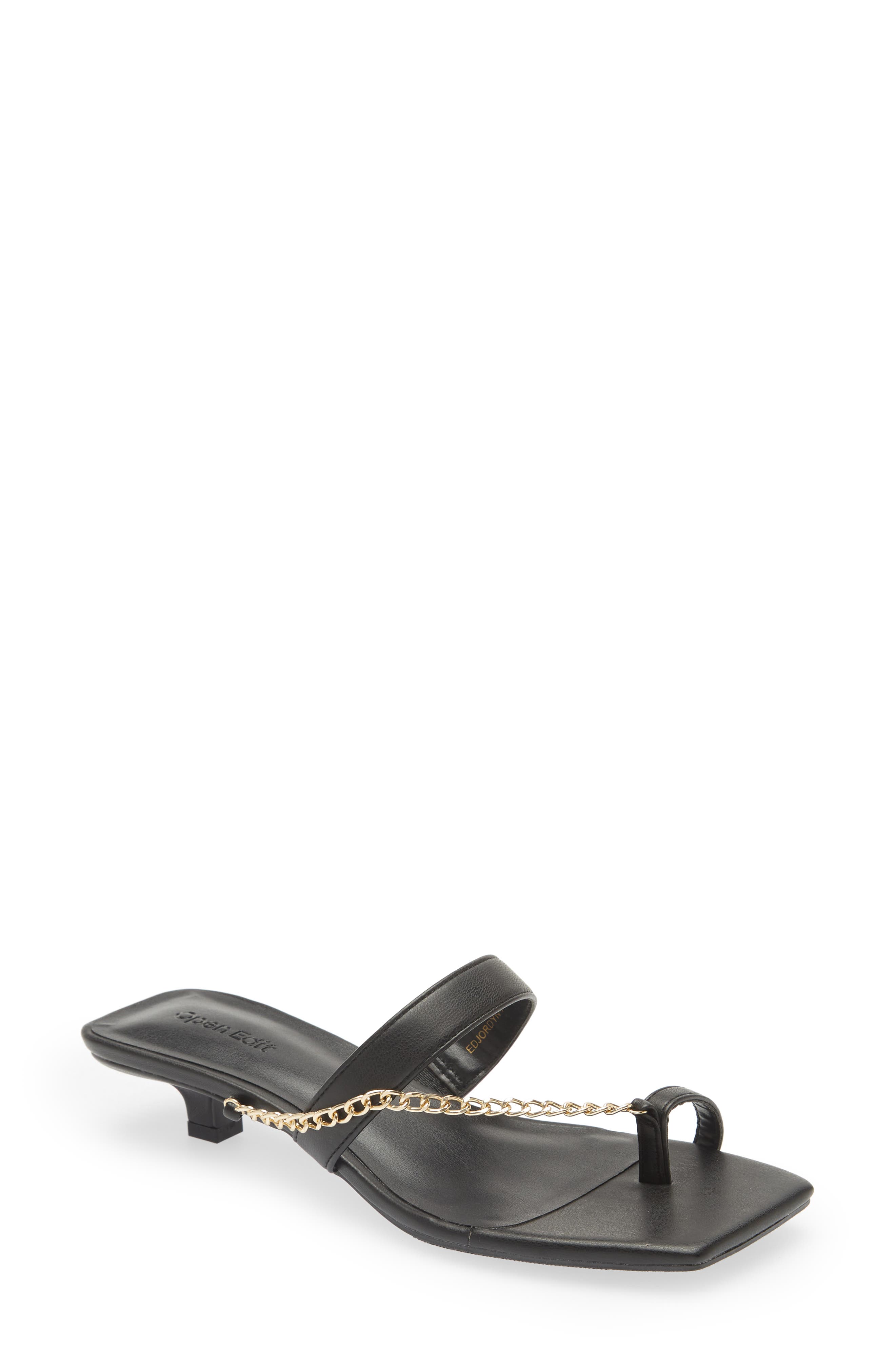 Jordyn Kitten Heel Sandal, Main, color, BLACK
