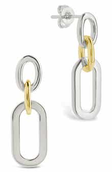 Amelie Dualtone Link Drop Earrings