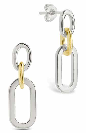 Amelie Dualtone Link Drop Earrings