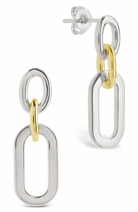 Amelie Dualtone Link Drop Earrings