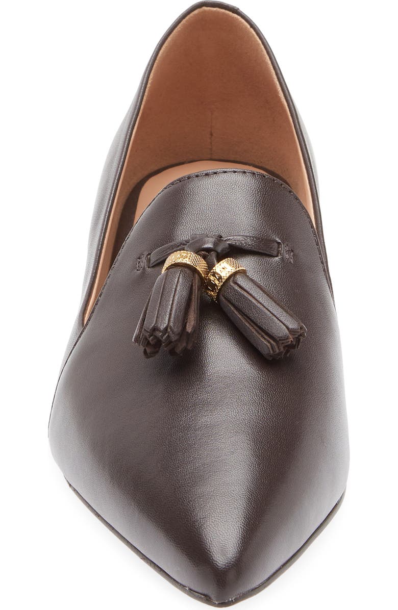 Cole Haan Vanya Tassel Flat, Alternate, color, Dark Chocolate Leather