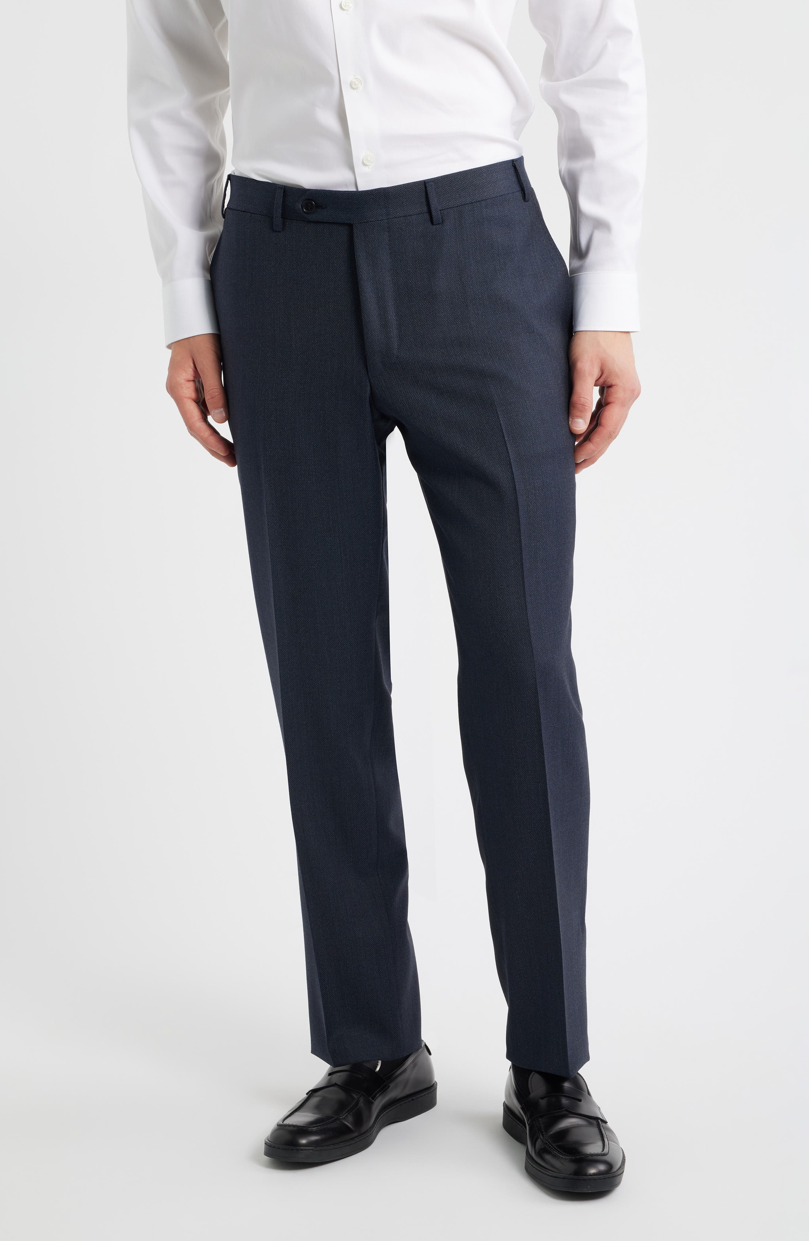 Siena Regular Fit Super 130s Wool Solid Dress Pants