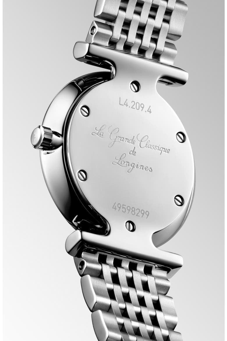 La Grande Classique Diamond Bracelet Watch, 24mm, Alternate, color, SILVER/ WHITE