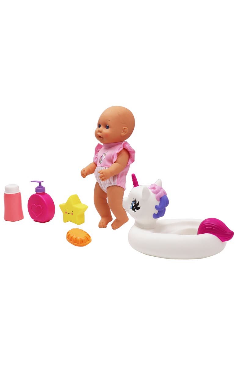 Dream Collection Water Baby Doll in Unicorn Floater with Accessories, Alternate, color, Multicolored