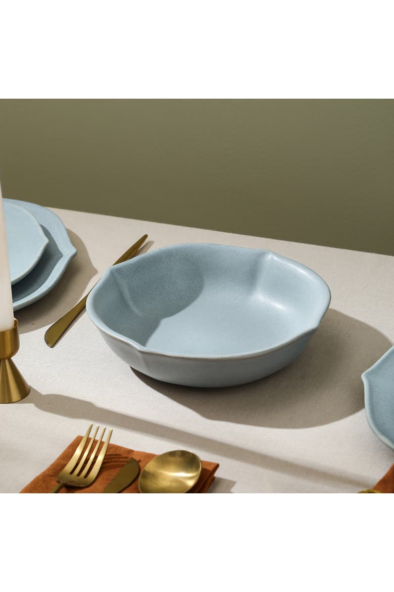 Baskerville Stoneware 24-Piece Dinnerware Set, Alternate, color, Light Blue