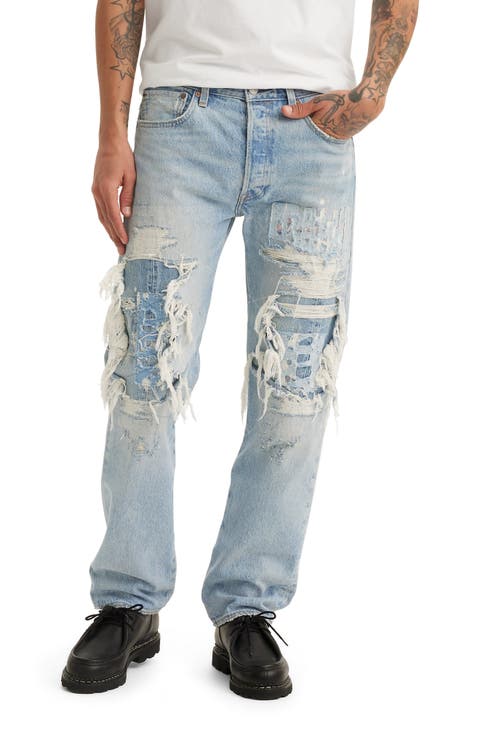 501® Original Rip & Repair Straight Leg Jeans (Teach Me DX)