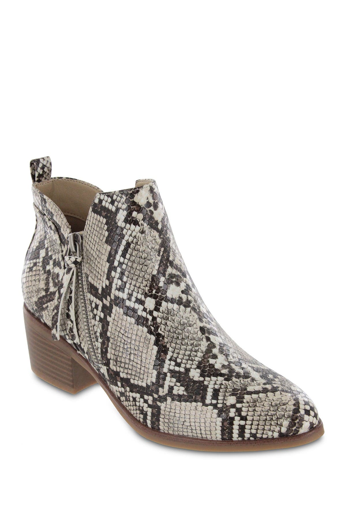 MIA Auden Snakeskin Printed Ankle Bootie, Main, color, 