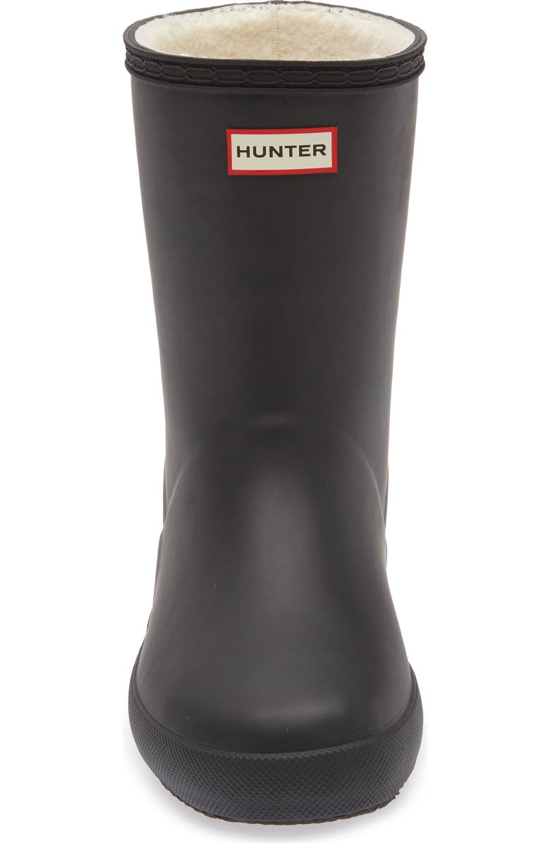 Hunter First Classic Insulated Waterproof Rain Boot, Alternate, color, Black