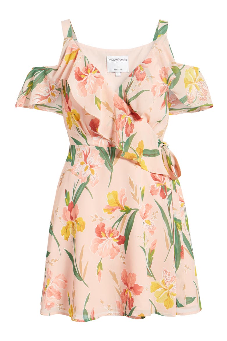 Hamlet Off the Shoulder Wrap Dress, Alternate, color, BALLET
