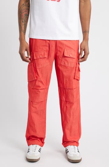 Billionaire Boys Club Bb Flagship Stargate Drawstring Cargo Pants In Red