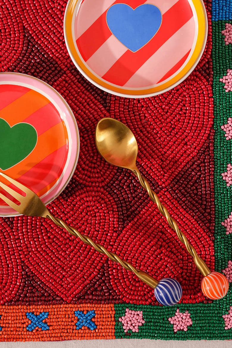 Rampur Steel Dessert Fork Set Cheerland Set of 4, Alternate, color, Gold