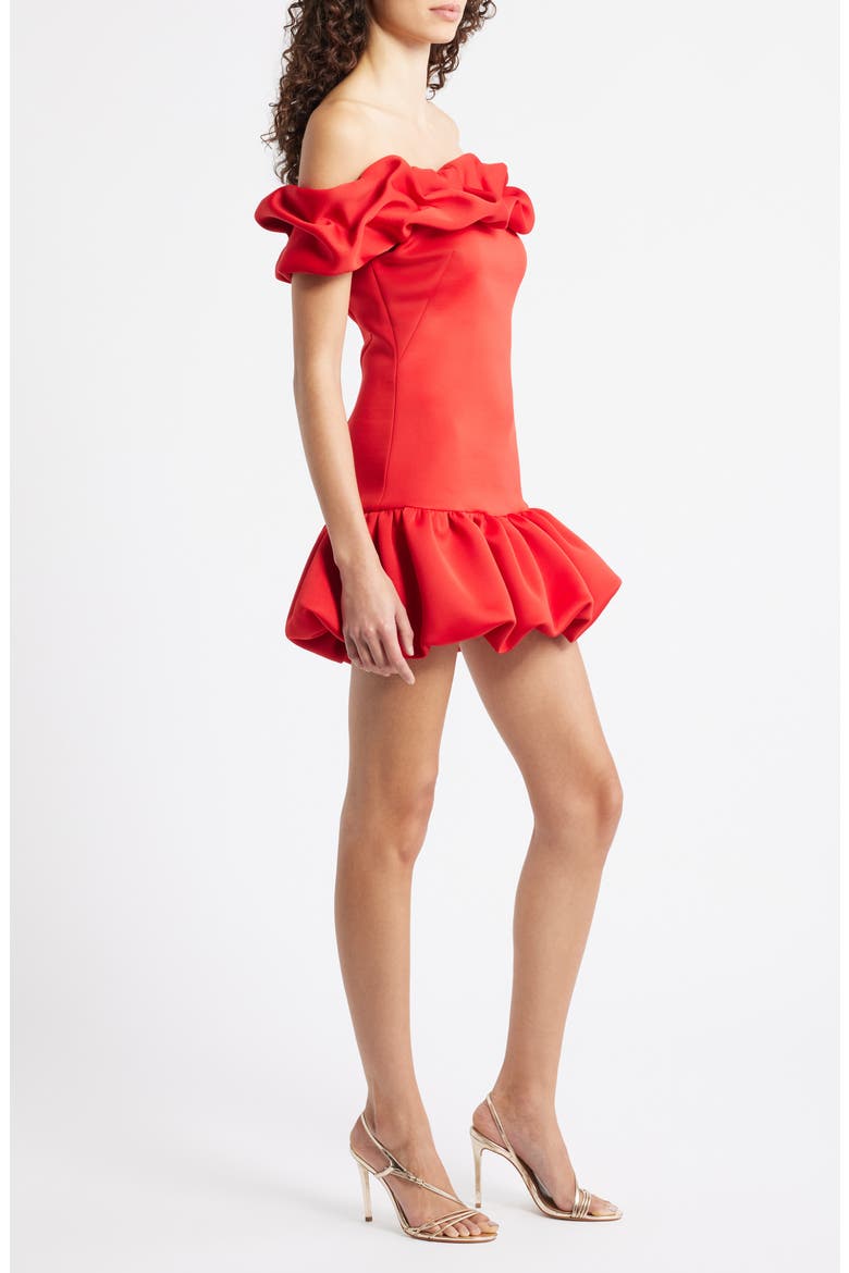 Azari Off the Shoulder Minidress, Alternate, color, BONFIRE
