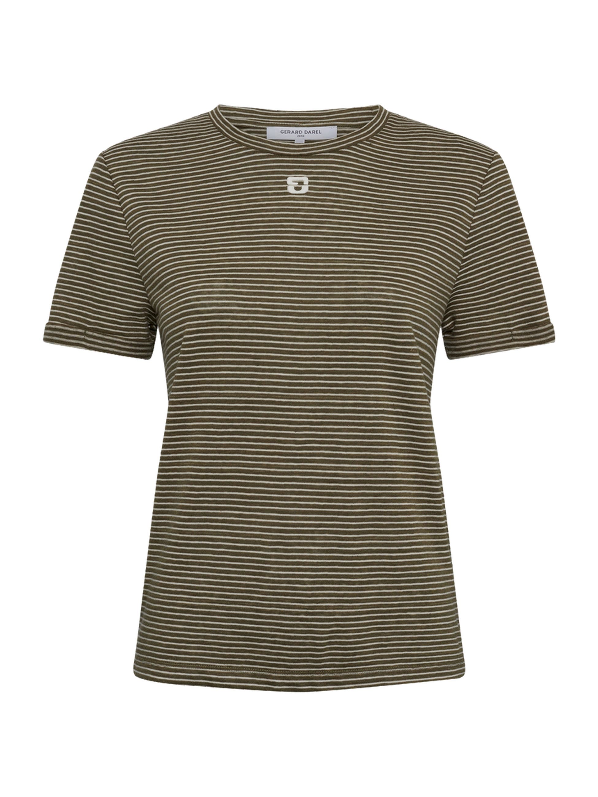 Melva Linen Blend Striped T-Shirt - image 2