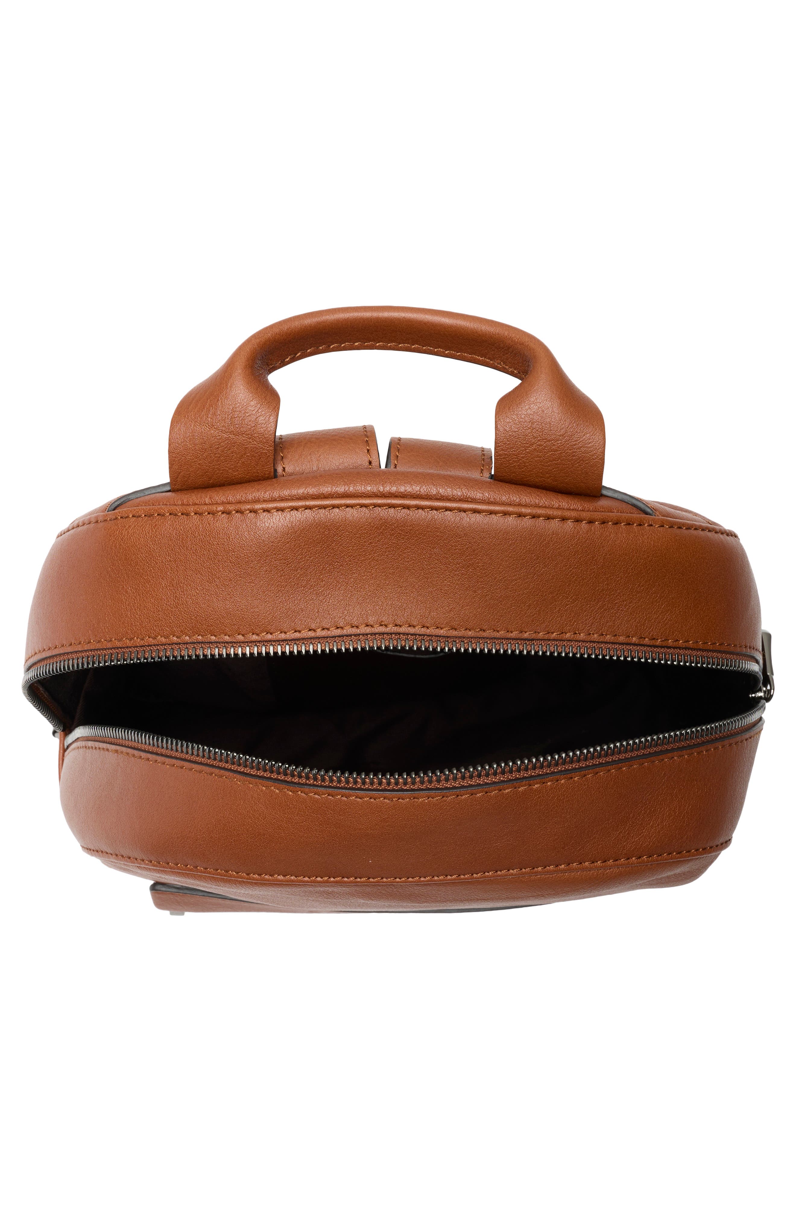 Longchamp Small 3D Leather Backpack, Alternate, color, Cognac
